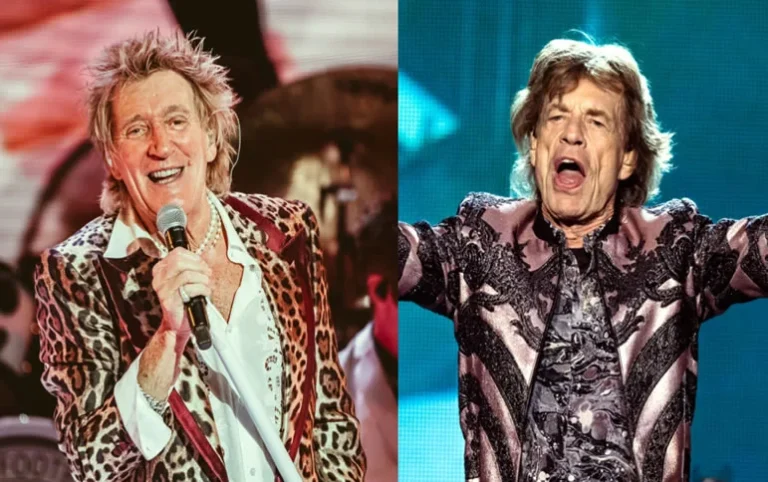 Rod Stewart sobre Mick Jagger. “Es un gran cantante de blues, pero técnicamente no es tan bueno como yo”.